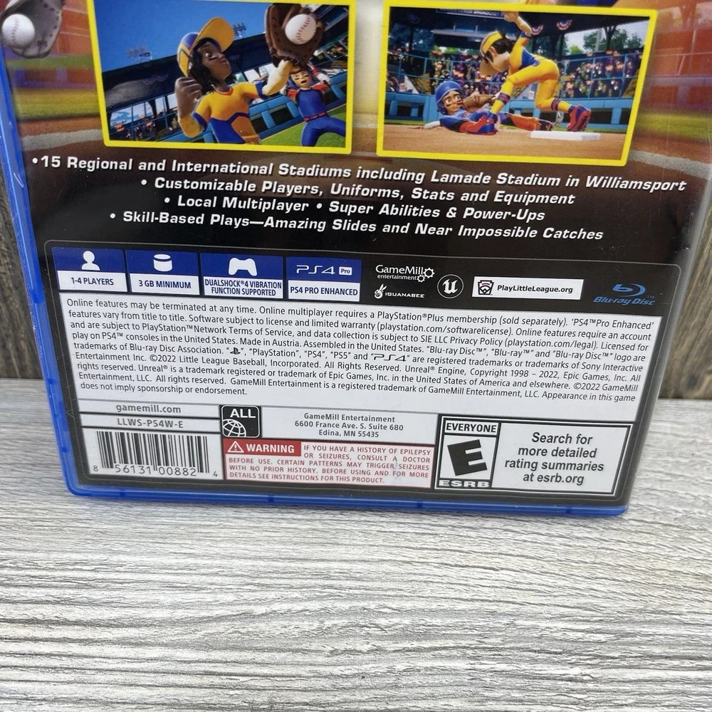 Little League World Series Baseball 2022 -Sony PlayStation 4 PS4 Tested Working